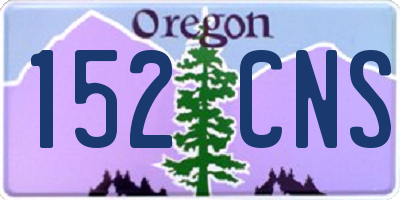 OR license plate 152CNS