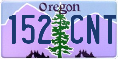 OR license plate 152CNT