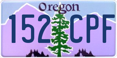 OR license plate 152CPF