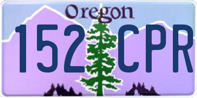 OR license plate 152CPR