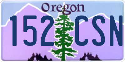 OR license plate 152CSN