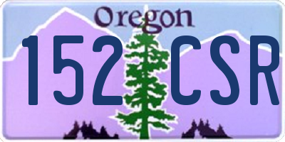 OR license plate 152CSR