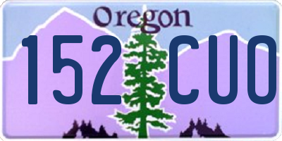 OR license plate 152CUO