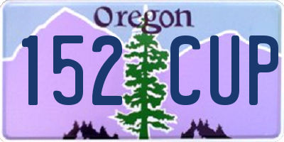 OR license plate 152CUP