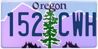OR license plate 152CWH