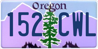 OR license plate 152CWL