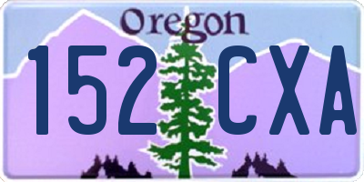 OR license plate 152CXA