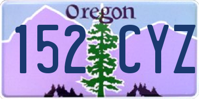 OR license plate 152CYZ