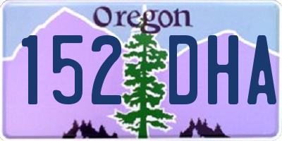 OR license plate 152DHA