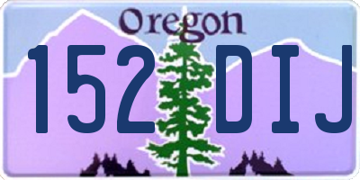 OR license plate 152DIJ