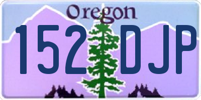 OR license plate 152DJP