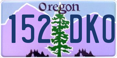 OR license plate 152DKO