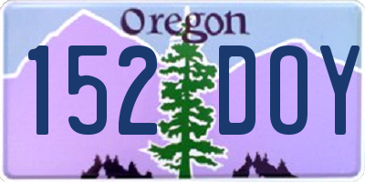 OR license plate 152DOY