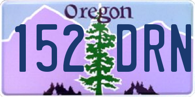OR license plate 152DRN