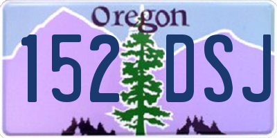 OR license plate 152DSJ