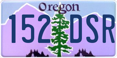 OR license plate 152DSR