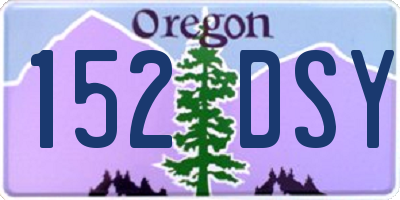 OR license plate 152DSY