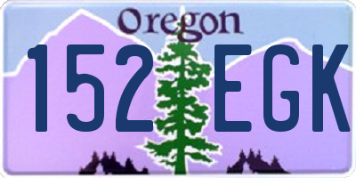 OR license plate 152EGK