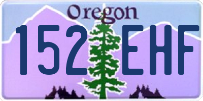 OR license plate 152EHF