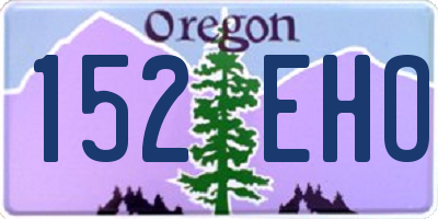 OR license plate 152EHO