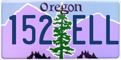 OR license plate 152ELL