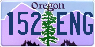 OR license plate 152ENG