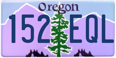 OR license plate 152EQL