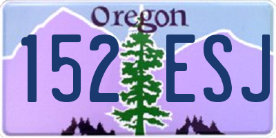 OR license plate 152ESJ