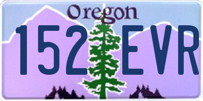 OR license plate 152EVR