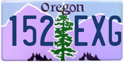 OR license plate 152EXG