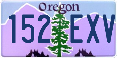 OR license plate 152EXV