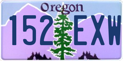 OR license plate 152EXW
