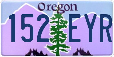 OR license plate 152EYR