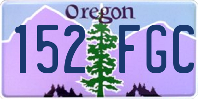 OR license plate 152FGC