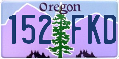 OR license plate 152FKD