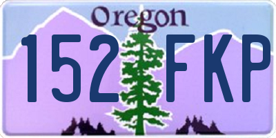 OR license plate 152FKP