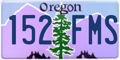 OR license plate 152FMS