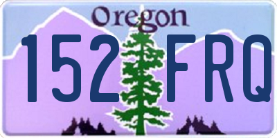 OR license plate 152FRQ