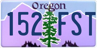 OR license plate 152FST
