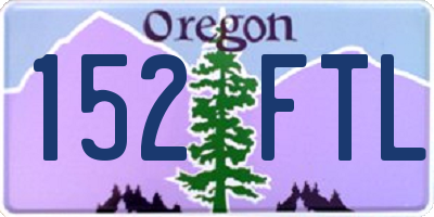 OR license plate 152FTL