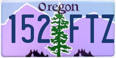 OR license plate 152FTZ