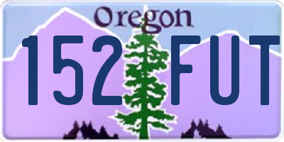 OR license plate 152FUT