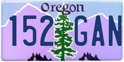 OR license plate 152GAN