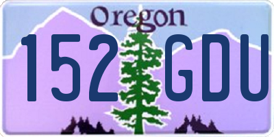 OR license plate 152GDU