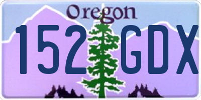 OR license plate 152GDX