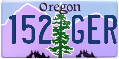 OR license plate 152GER
