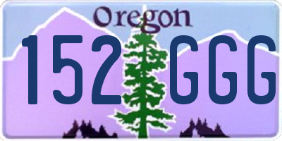 OR license plate 152GGG