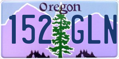 OR license plate 152GLN