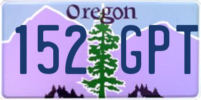 OR license plate 152GPT
