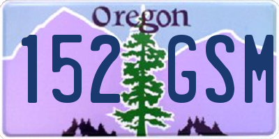 OR license plate 152GSM